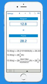 pounds to kilograms and kg to lb weight converter iphone screenshot 3