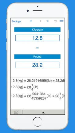 Pounds to kilograms and kg to lb weight converter iPhone image 3