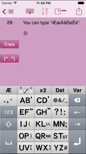 AEI Keyboard Note Danish screenshot 1