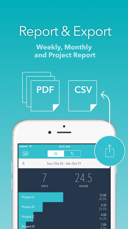 Timesheet - Time Tracking with Calendar screenshot-3