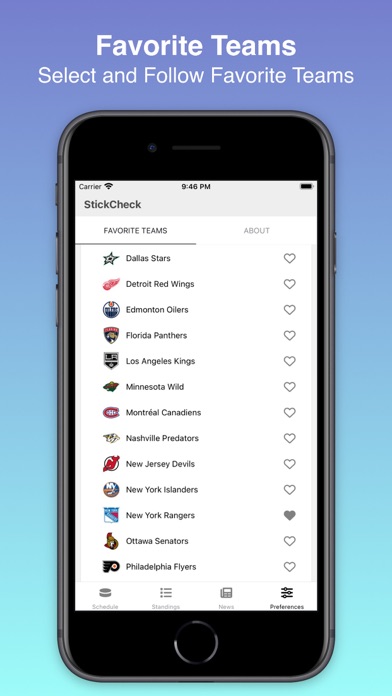 StickCheck: Hockey Scores Screenshot