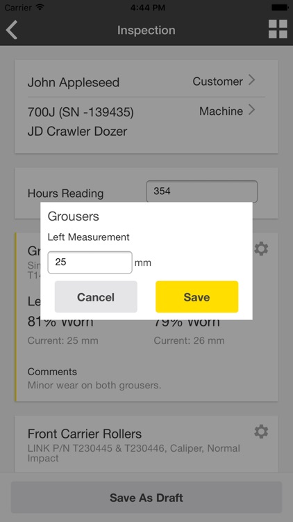 Undercarriage Inspection