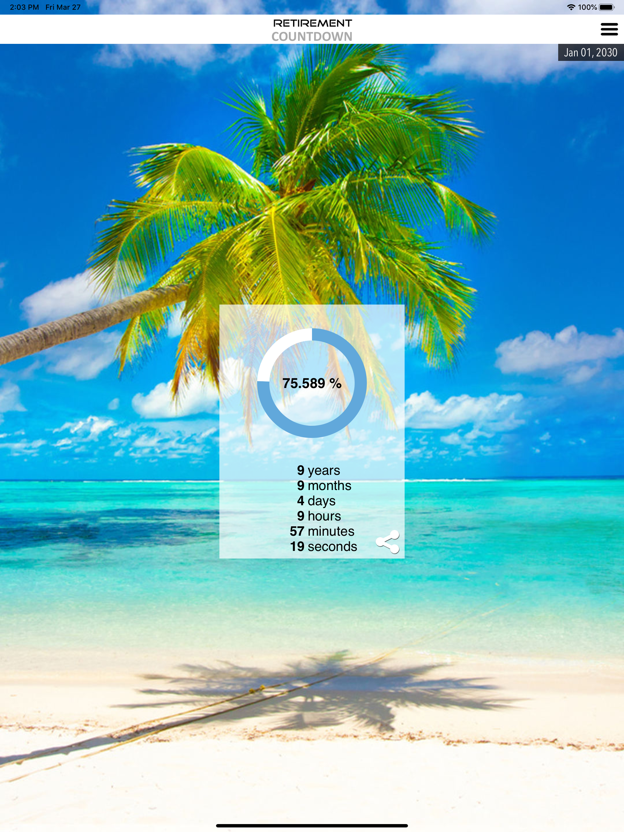 Retirement Countdown App