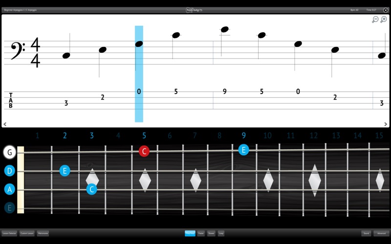 Screenshot #1 pour Learn Practice Bass Guitar