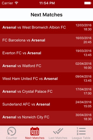 Arsenal Next Match screenshot 2