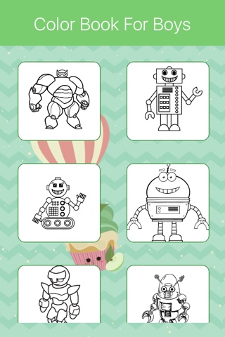 Coloring Pages for Boys: Robot, car, toy, ... screenshot 3