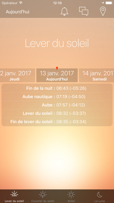 Screenshot #1 pour Lever du soleil Coucher du soleil