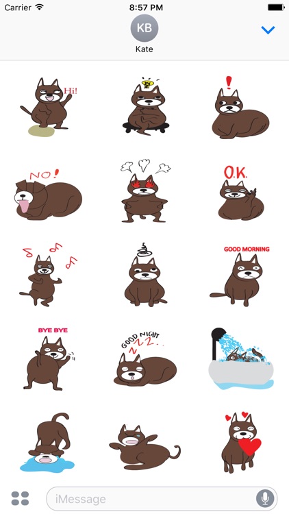 Rottweiler Dog Stickers for iMessage Daily Use