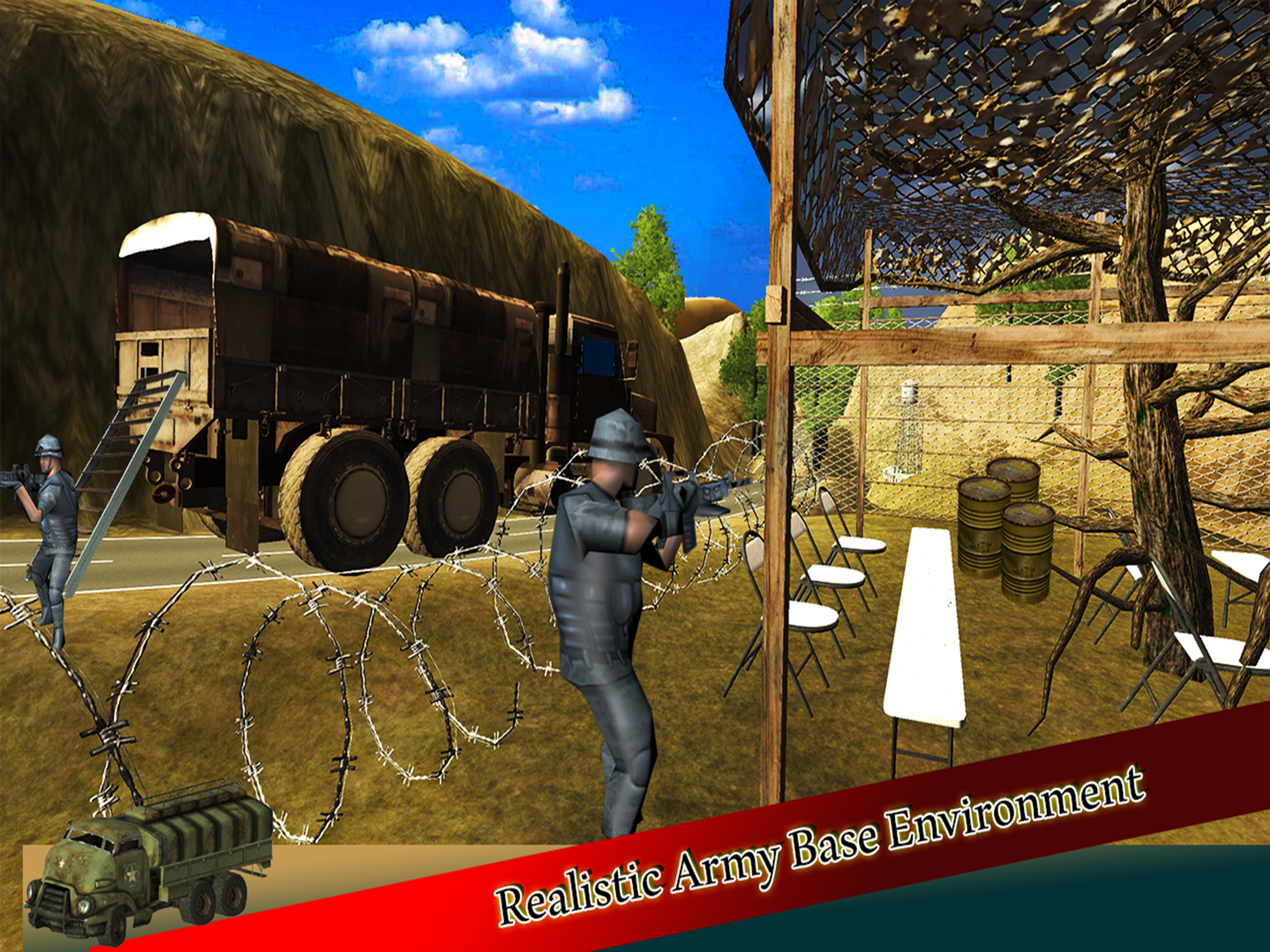 Heavy Off-road Army Truck Driver Parking Simulator screenshot 6