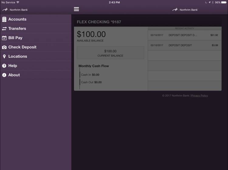 Northrim Bank -Personal Tablet