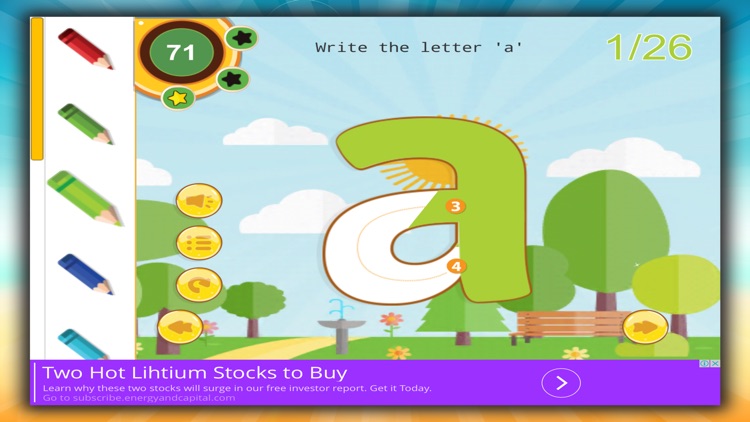 ABC Alphabet for children with writing