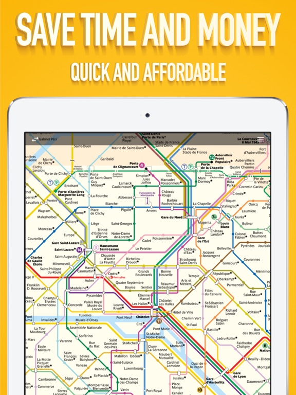 Paris Metro Map. iPad screenshot 5 - Travel app