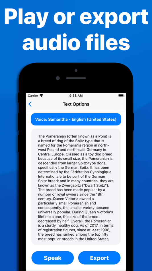 #2. Speechy text to speech reader (iOS) 来自: Arthur Eduardo Skaetta Alvarez Desenvolvimento de Software LTDA.