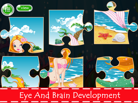 Mermaid Princess Jigsaw Puzzles Games For Kids iPad screenshot