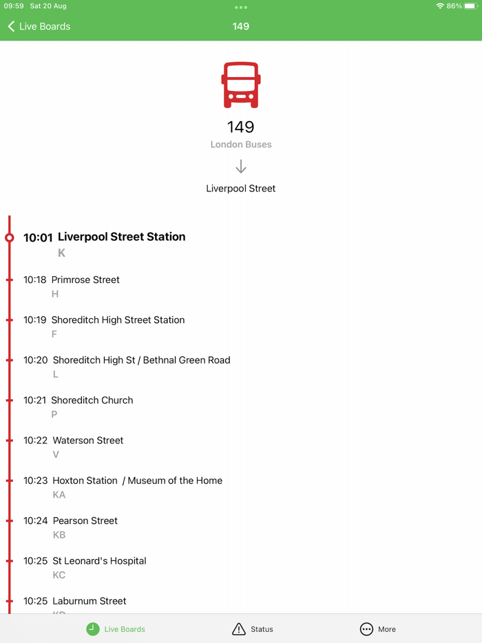 Live Boards - Train and TFL Time