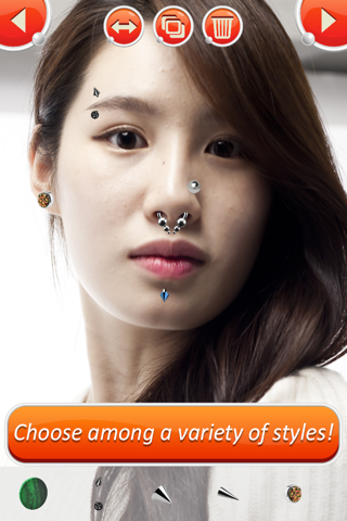 Piercing Photo Salon Art Virtual Piercings Designs screenshot 2