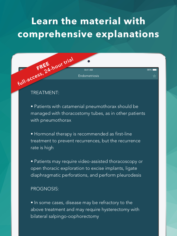 USMLE LANGE Ob Gyn Flashcards iPad screenshot 4 - Medical app