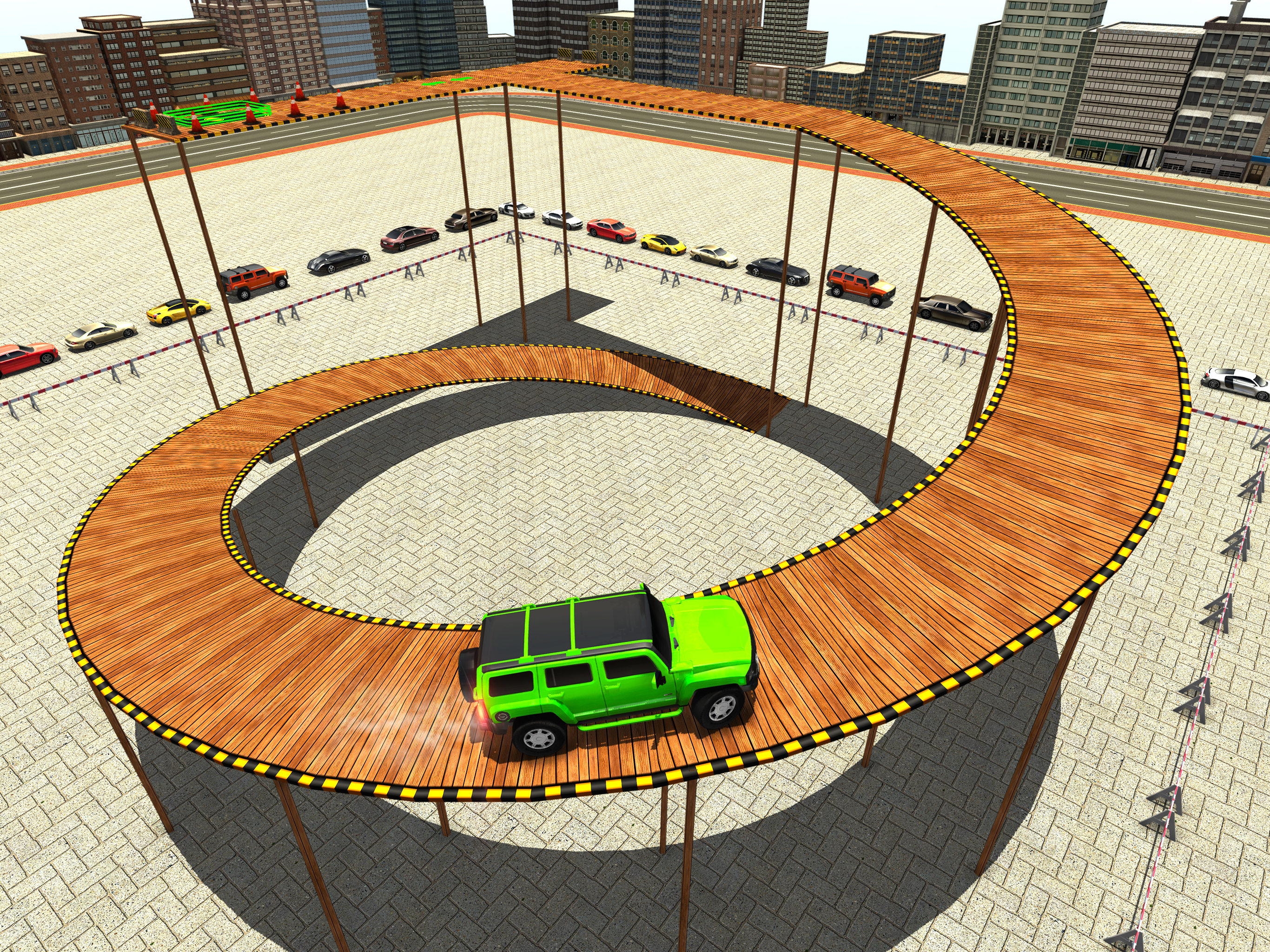City Climb Prado Car Stunt Parking Simulator 3D