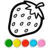 Glitter fruits coloring