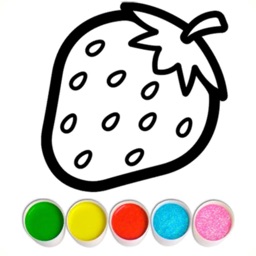 Glitter fruits coloring