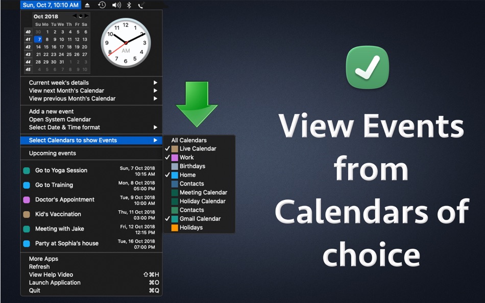 #8. Menubar Calendar (macOS) 来自: Ruchira Ramesh