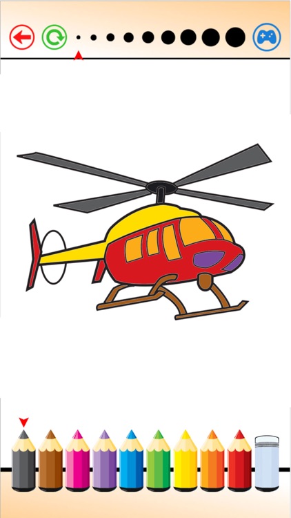 Helicopter Coloring Book - Learn Painting Plane