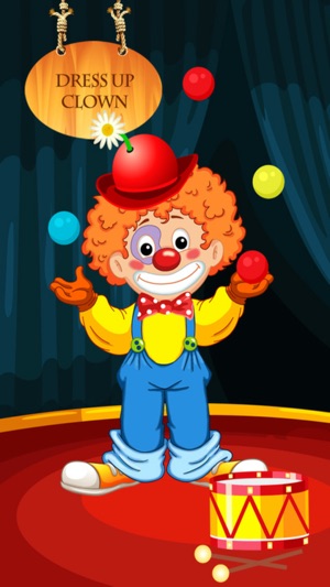 dress up clown on