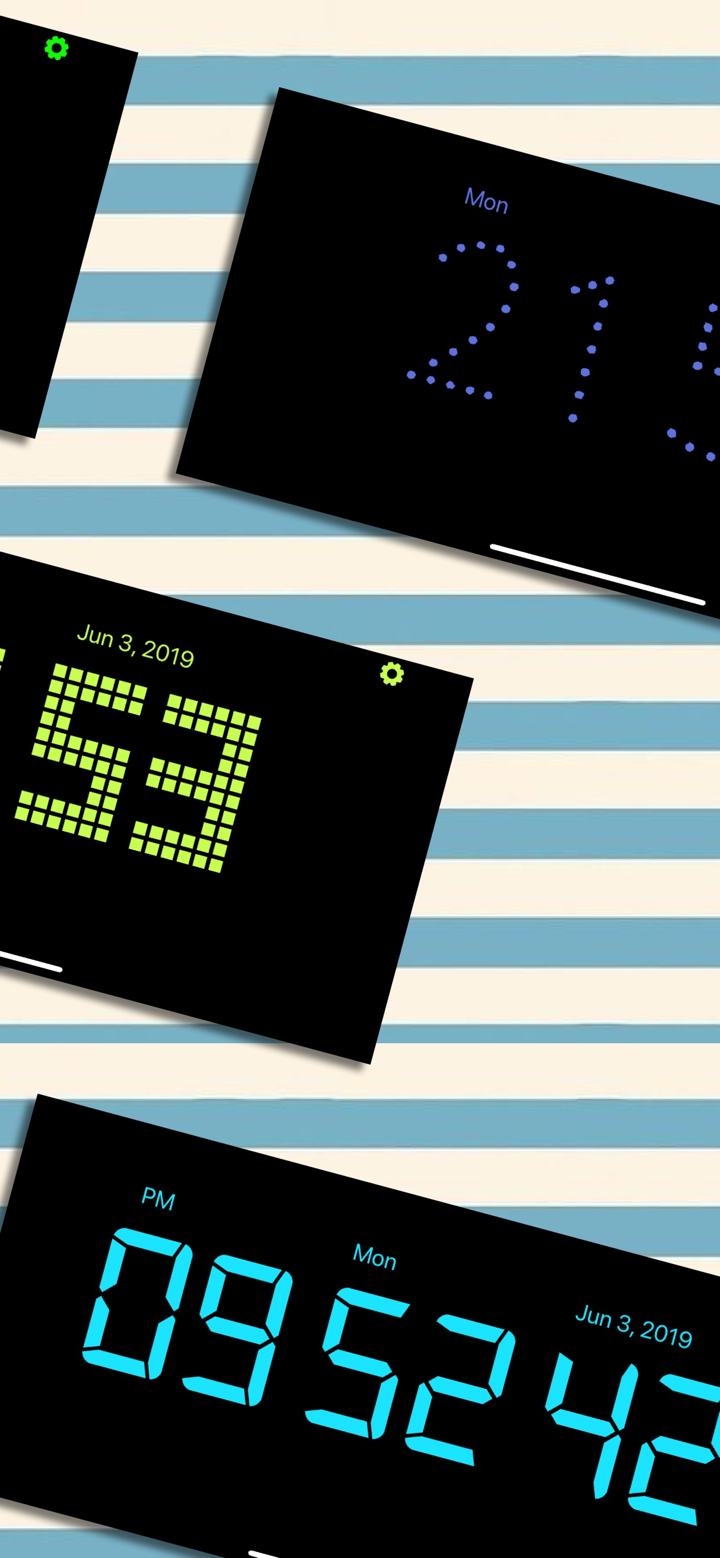 锁屏待机时钟 - 桌面悬浮秒表小组件,全屏夜光数字电子闹钟 screenshot 5