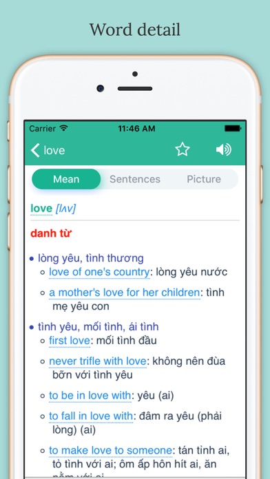 Screenshot #1 pour Từ Điển Anh Việt (English Vietnamese Dictionary)