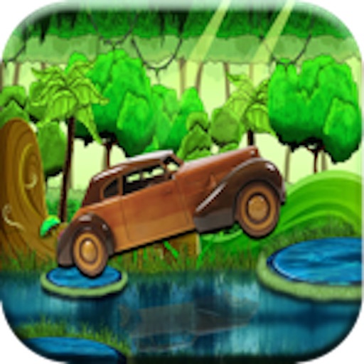 Brown Car Jungle Crossing - Fun Icon
