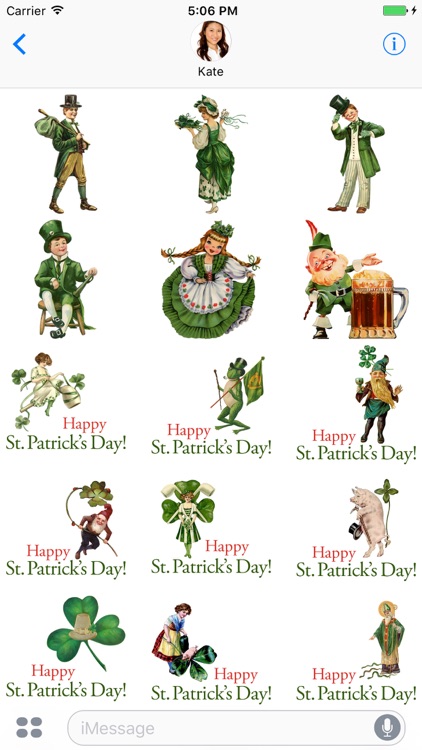 Vintage Irish Stickers for St. Patrick's Day