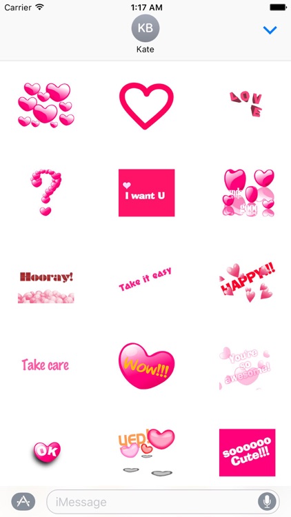 Animated Heart Stickers - Gift For Your Love