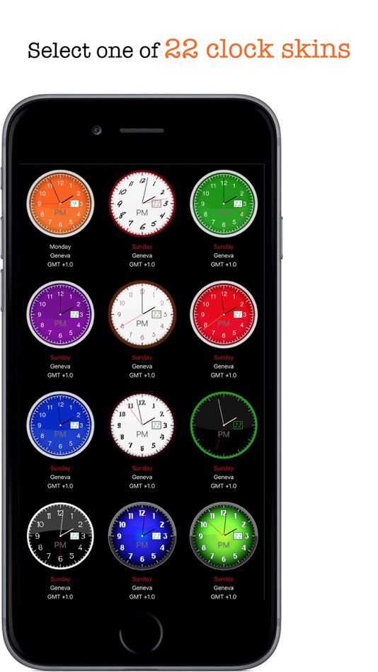 #5. aClocks Premium Analog Clocks (iOS) 由: Tomoyuki Okawa