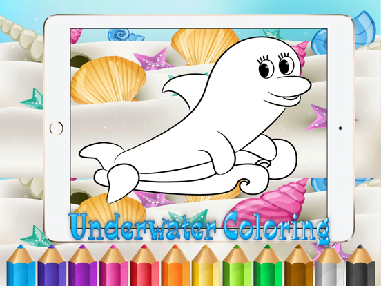 ๊Underwater Drawing Coloring Book Pages Online iPad screenshot