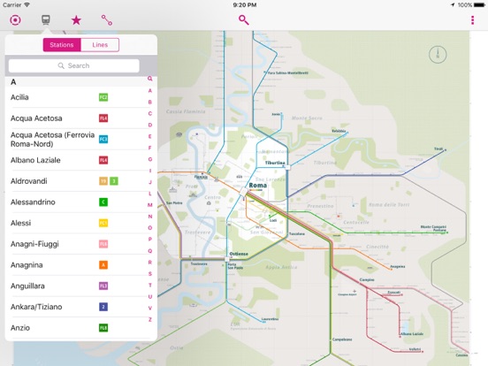 Rome Rail Map Lite iPad screenshot 4 - Travel app