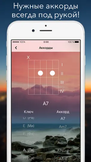 Скриншот Аккорды - Песенник для гитары на iPhone 2