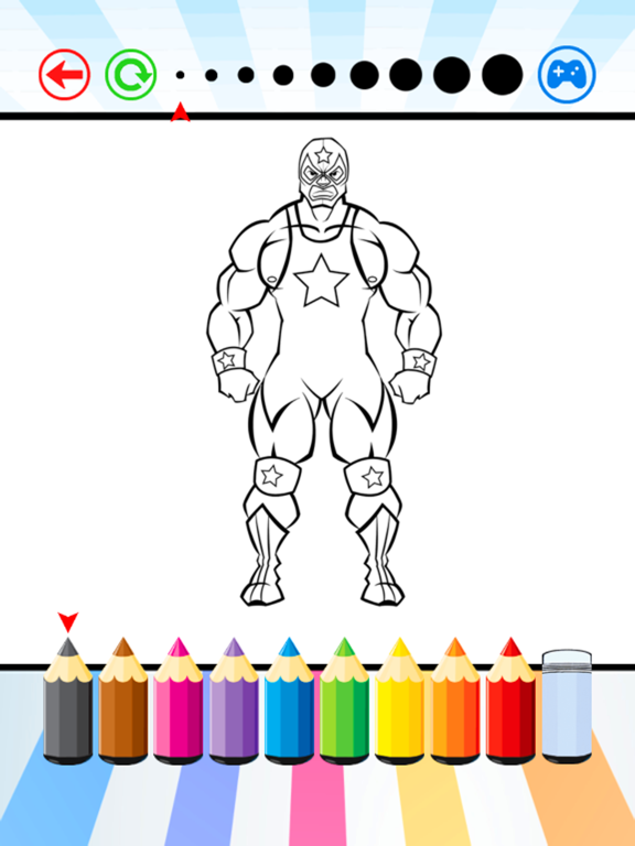Wrestling Star Revolution Champions Coloring Book iPad screenshot