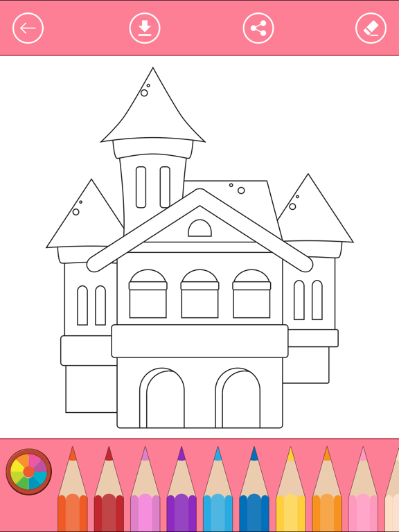 Screenshot #5 pour Castle & Princess Coloring Book: Learn to color