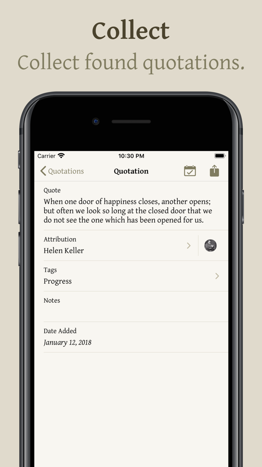 #1. Quotemarks - Quote Notebook (iOS) Podle: Christopher Hale
