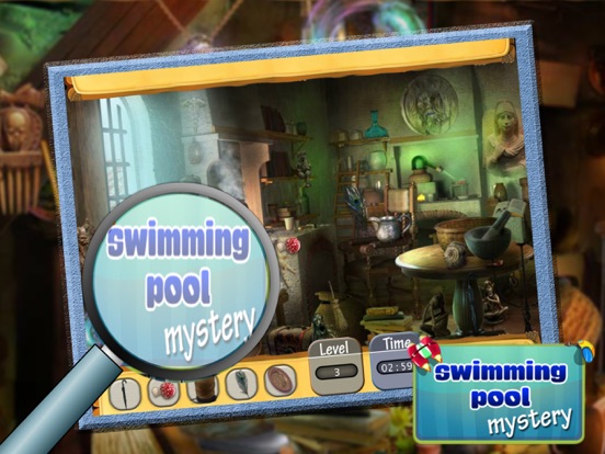 Screenshot #3 for Swimming Pool Mystery Search Hidden Objects Game