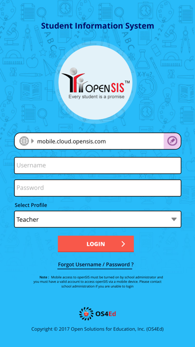 Screenshot #1 pour openSIS Mobile Connect