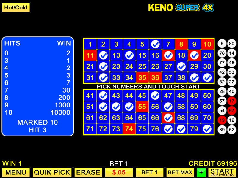 Keno Super 4X screenshot 5