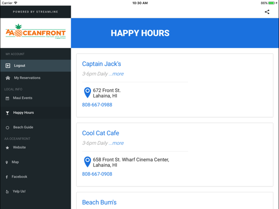 Screenshot #6 pour AA Oceanfront Vacation Guide