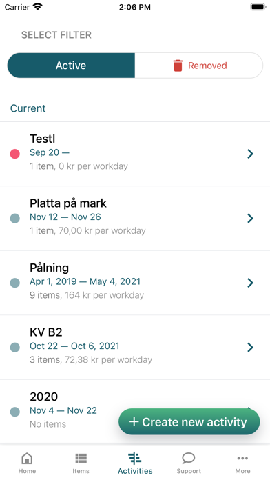 Infobric Equipment Screenshot