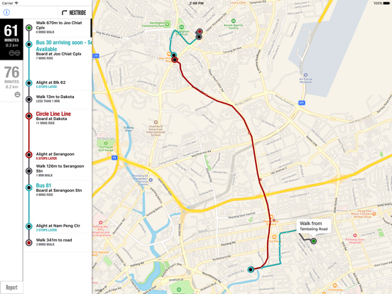 NextRide - Singapore Public Transport Journey Planner screenshot