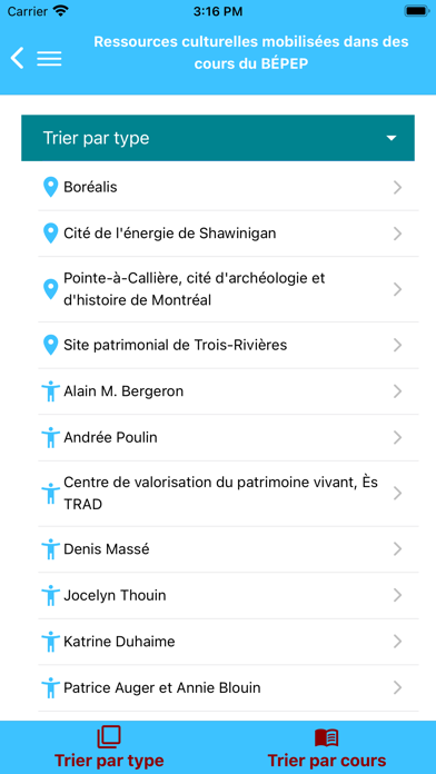 eCompagnon culturel Screenshot