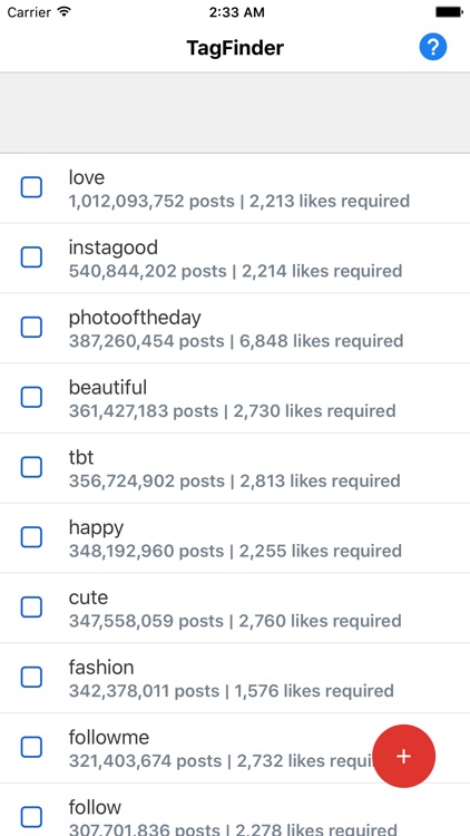 TagFinder Hashtag Generator Instagram Likes