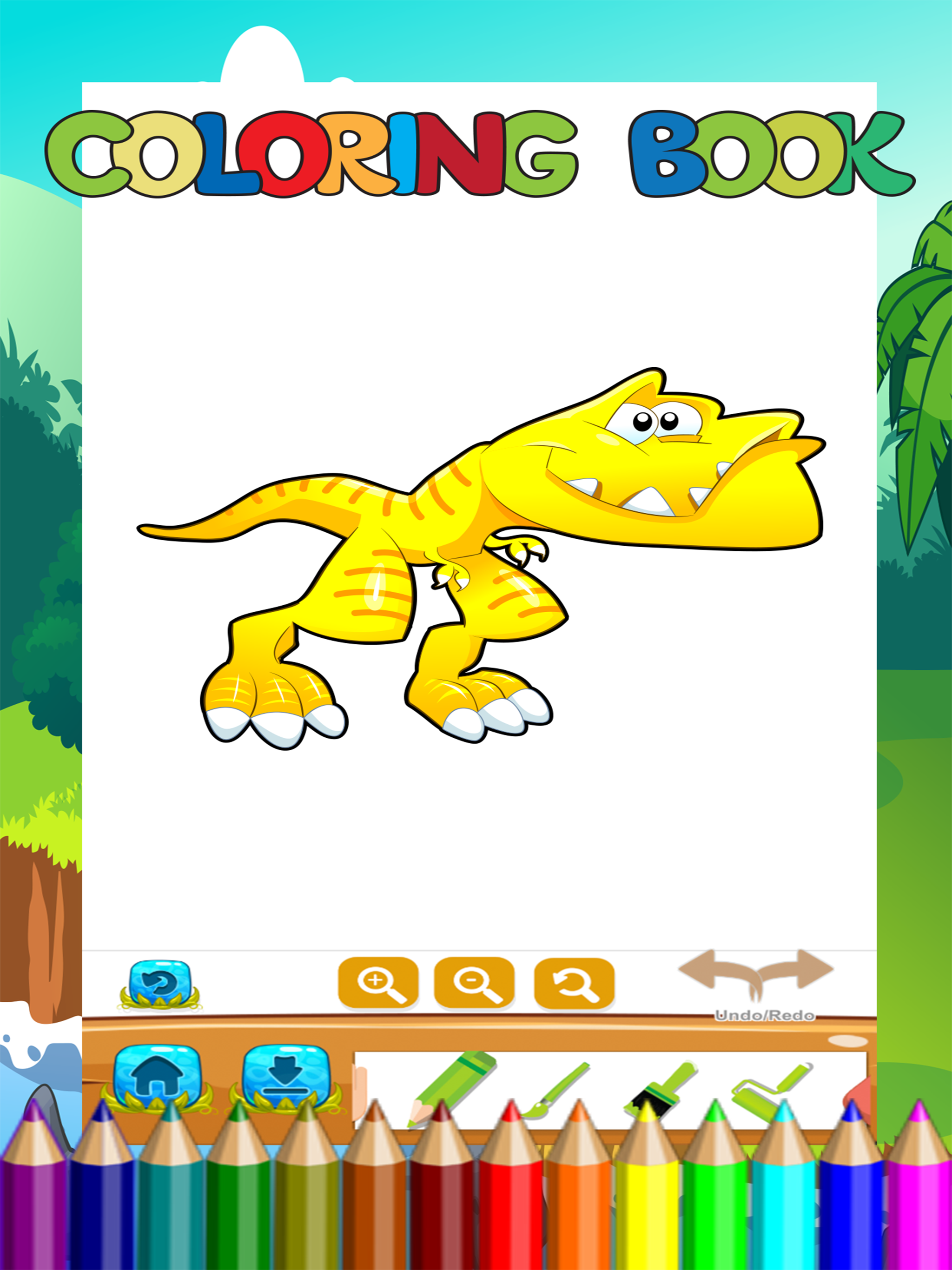 Dinosaur Coloring Book Kids Learn Drawing,Painting