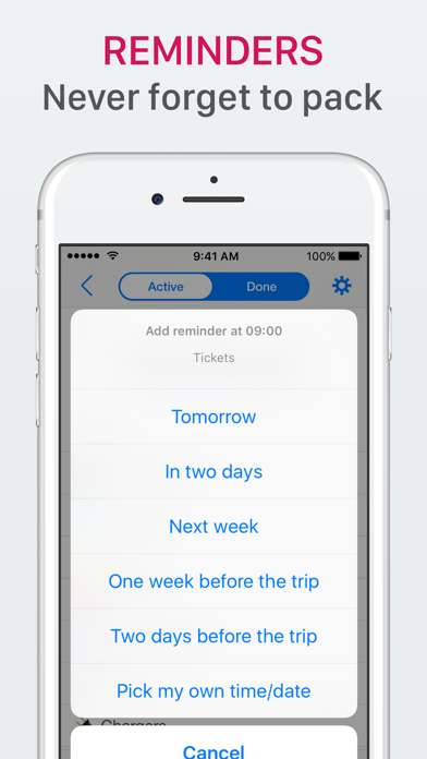 Packlist - Organize your trips Screenshot