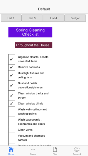 ‎Home Spring Cleaning Screenshot